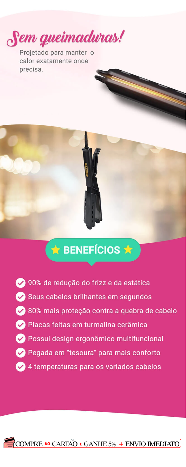 (Original) Alisa Rápido | Prancha Iônica Profissional